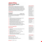 Office Manager Curriculum Vitae - Expertly Manage Staff and Office Operations example document template