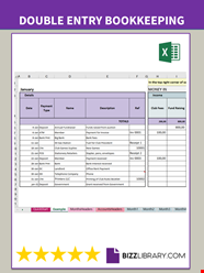 Double Entry Journal Template For Word