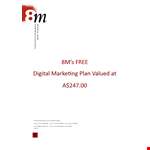 Digital Marketing Plan Example | Effective Strategies for Marketing, Media, and Website example document template