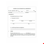 Rental Agreement Template - Create a Comprehensive Rental Contract example document template 