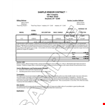 Service Vendor Contract Template example document template