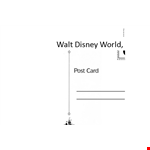 Download World and Disney Themed Postcard Templates – Free Printable example document template