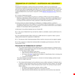 Termination of Contract with Supplier - Expertly Terminating Contract, Contractor Debarment example document template 