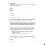 Job Application Letter For It Operations Manager example document template