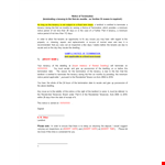 Tenancy Termination Notice Letter example document template