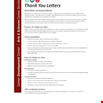 Formal Email Thank You Letter example document template