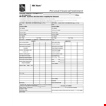 Free Personal Financial Statement Template - Manage Your Credit & Income with Ease example document template