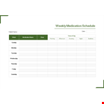 Organize Your Weekly Medication Schedule: Patient-Friendly Template example document template