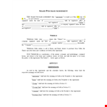 Purchase Agreement Template example document template 