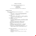 Professor Curriculum Vitae example document template 