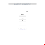 Real Estate Investing Business Plan Template example document template 