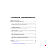 Boost Employee Performance with our Performance Improvement Plan Template - Download Now! example document template