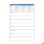 Production Meeting example document template