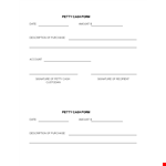 Efficient Petty Cash Log with Signature - Simplify Your Finances example document template