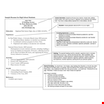 Teenage Resume Format example document template 