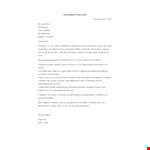 Sales Assistant example document template