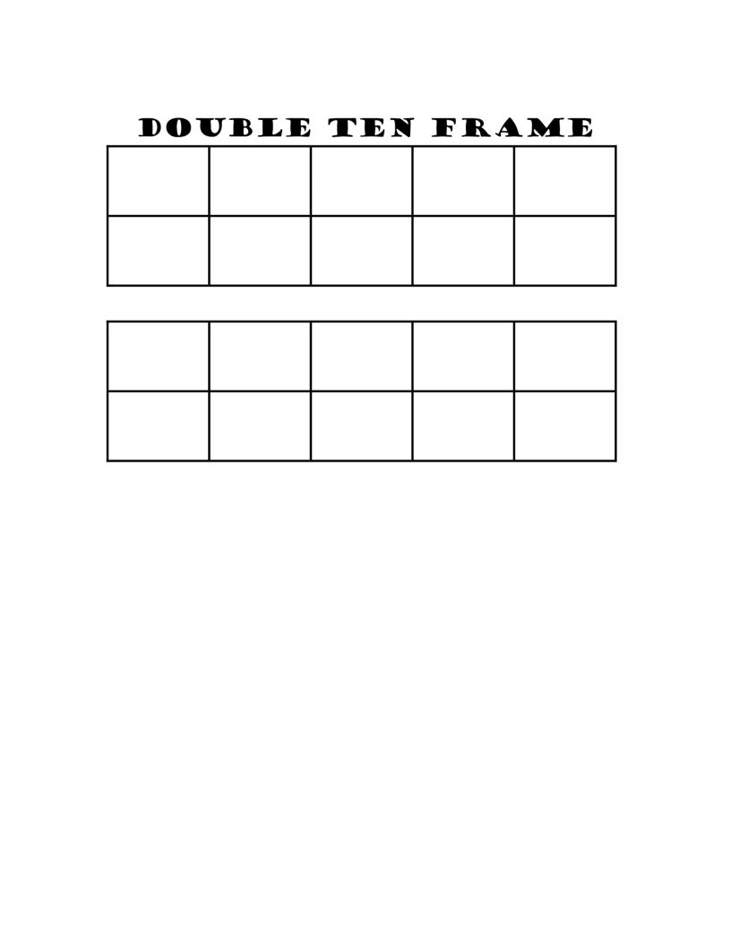 Ten Frame Template for Math Practice | Free Printable PDF