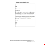 Template Rejection Letter: Thank You for Applying to Our Community Program example document template