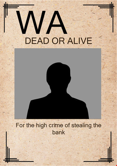 Get Customizable Wanted Poster Template