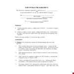 Subcontractor Agreement Template - Protect Your Company with a Solid Contractor Agreement example document template 