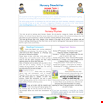 Preschool Newsletter Template - Create a Engaging School Newsletter for Your Child example document template