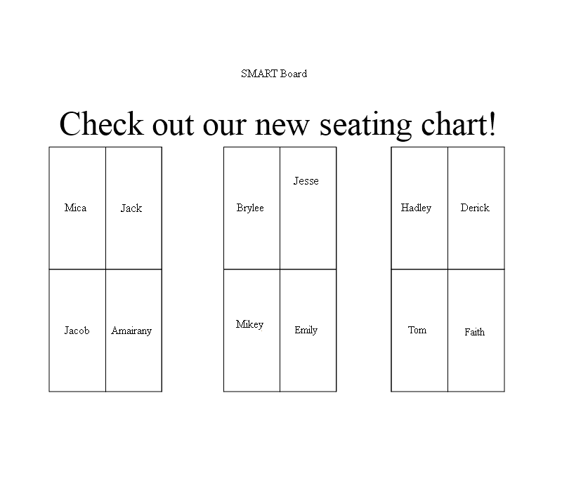 Smart Seating Chart Template - Check Out The Board for an Easy Seating ...