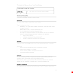 Social Media Strategy Plan Template example document template 