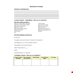 Marketing Plan Template . example document template