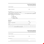 Cash Payment Receipt example document template