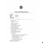 Design Kick Off Meeting Agenda Template example document template