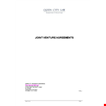 Create a Solid Joint Venture Agreement Between Parties - Template example document template