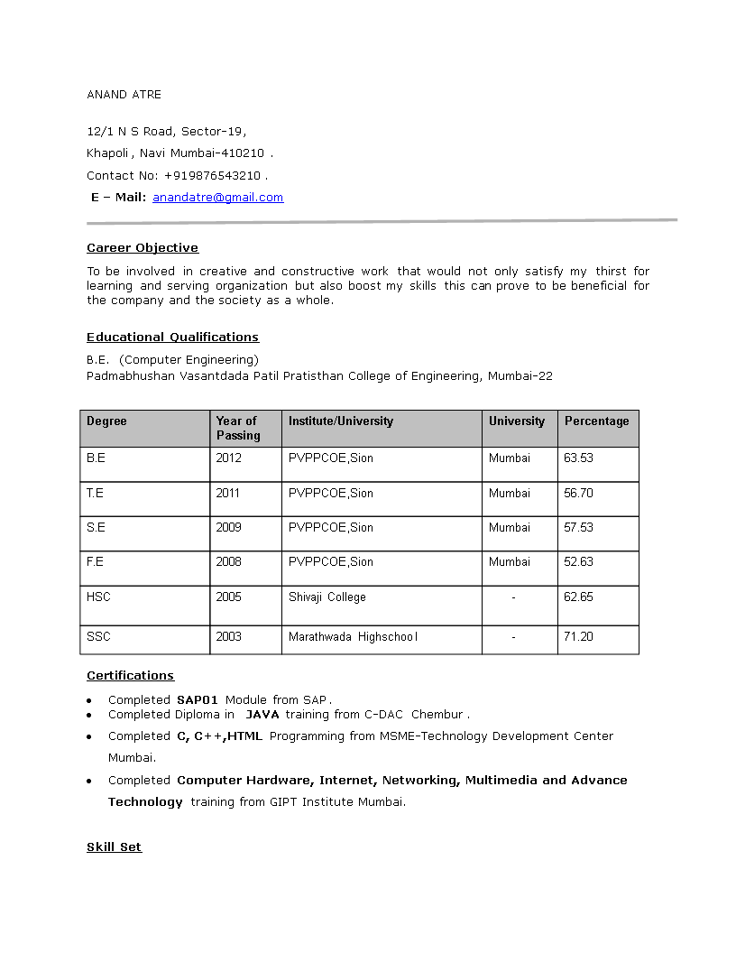 computer-engineering-resume-format