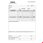 Contract Daily Report example document template