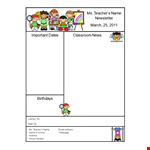 Preschool Newsletter Template - Get Organized and Engage Parents example document template 