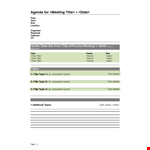 Streamline Your Next Meeting | Meeting Agenda Template example document template 