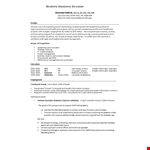 Modern Business Resume Format example document template