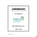 Simple Employee Handbook Sample example document template 