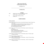 Graduate Resume example document template