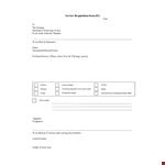 Service Requisition Form Template | Find Solutions for Section Problems example document template