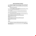 Mutual Rescission Agreement - Simplify Rescission Process example document template