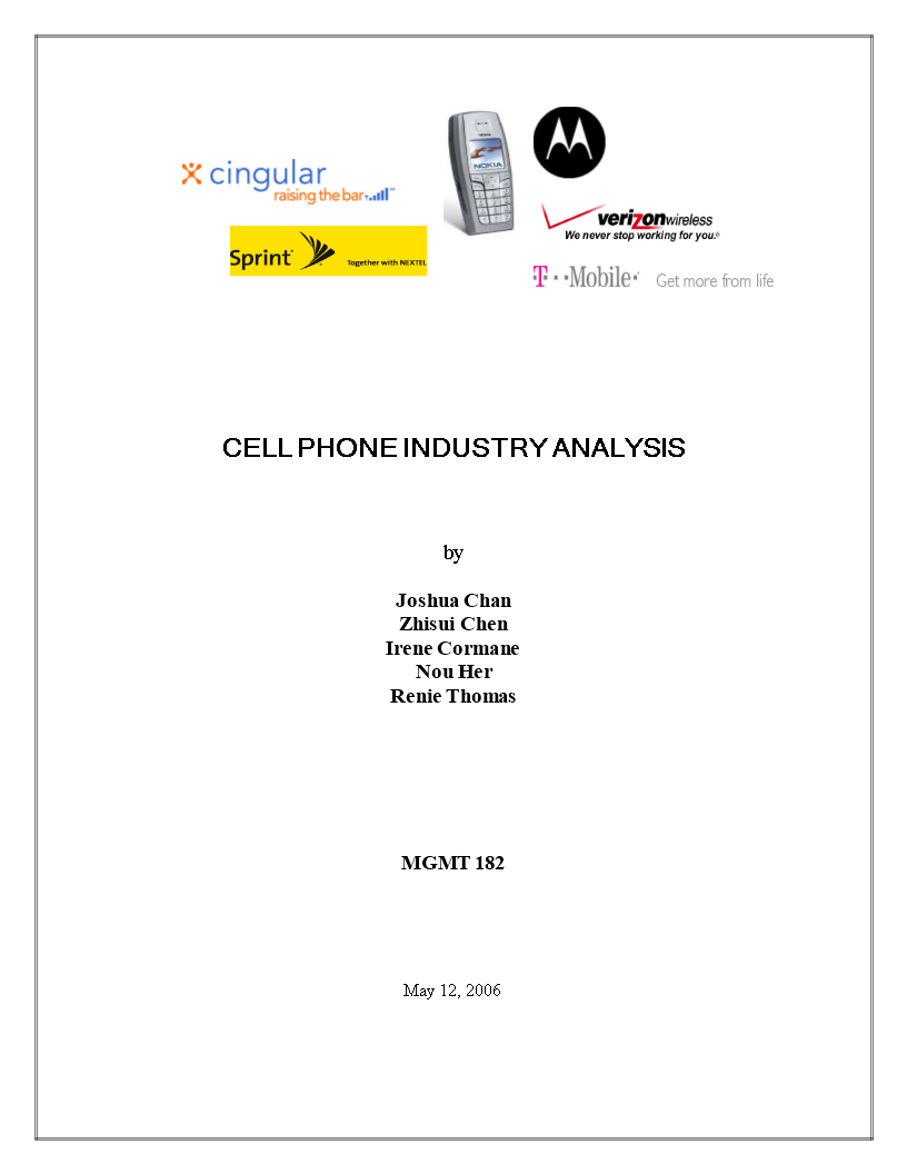 Cell Phone Industry Analysis