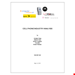 Cell Phone Industry Analysis example document template 