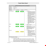 Project Status Report example document template
