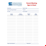 Parent Meeting Sign In Sheet Template example document template