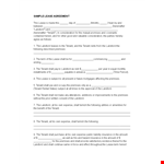 Rental Application Template for Landlords: Lease, Tenant Requirements, and Premises example document template