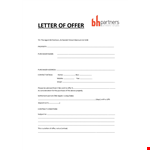 Customize and Secure Your Deal: Commercial Property Offer Letter Template example document template