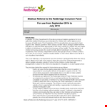 Education and Health Referral Form Template for School: Please Ensure Proper Child Referral example document template