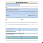 Prenuptial Agreement Template - Protect Your Property and Address Your Finances with Your Groom example document template