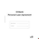 Personal Loan Agreement Template example document template