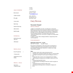 Experience Resume example document template